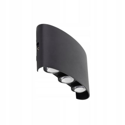LED Zunanja stenska svetilka ARROW 6xLED/1W/230V IP54 črna