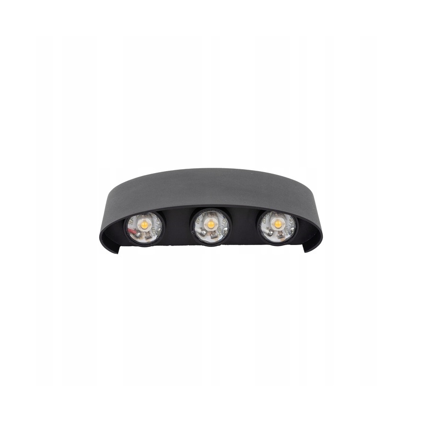 LED Zunanja stenska svetilka ARROW 6xLED/1W/230V IP54 črna