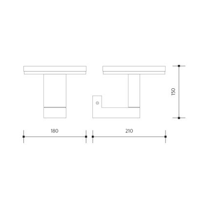 LED Zunanja stenska svetilka BARI LED/10W/230V 4000K IP54 antracit