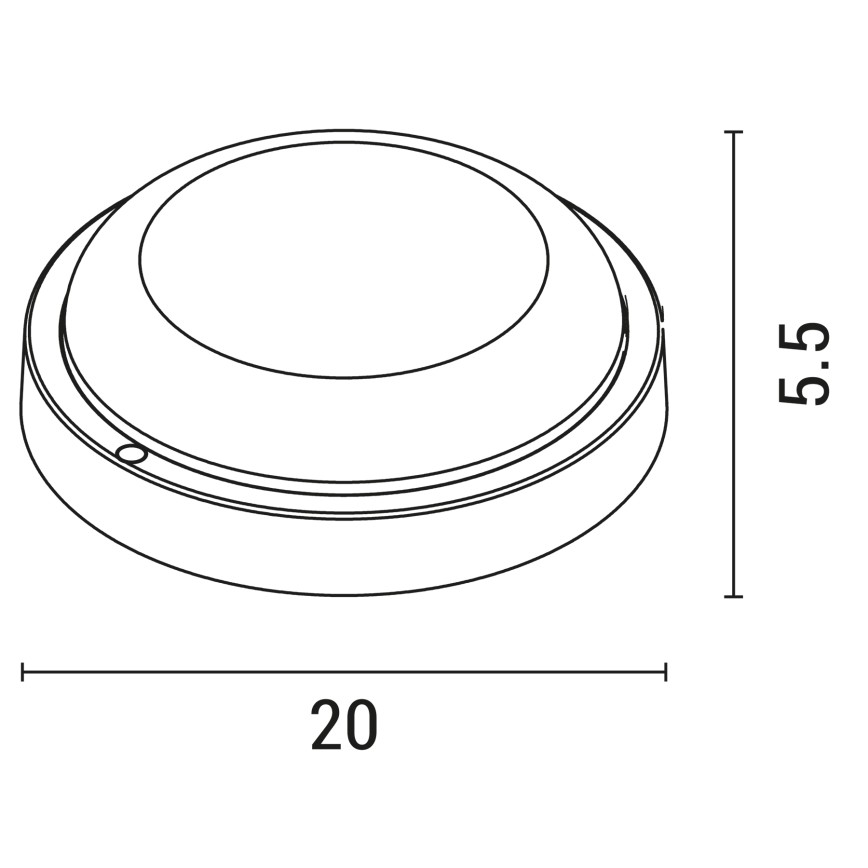 LED Zunanja stenska svetilka BULKHEAD LED/18W/230V 3000K IP54 črna