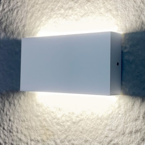 LED Zunanja stenska svetilka CHICAGO 2xLED/5,5W/230V IP44 bela