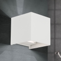LED Zunanja stenska svetilka CUBE 2xLED/3W/230V IP54 bela