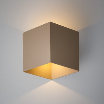LED zunanja stenska svetilka CUBE LED/5W/230V IP54 bež