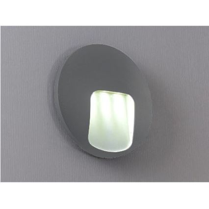LED zunanja stenska svetilka DACU LED/3W/230V IP54 siva
