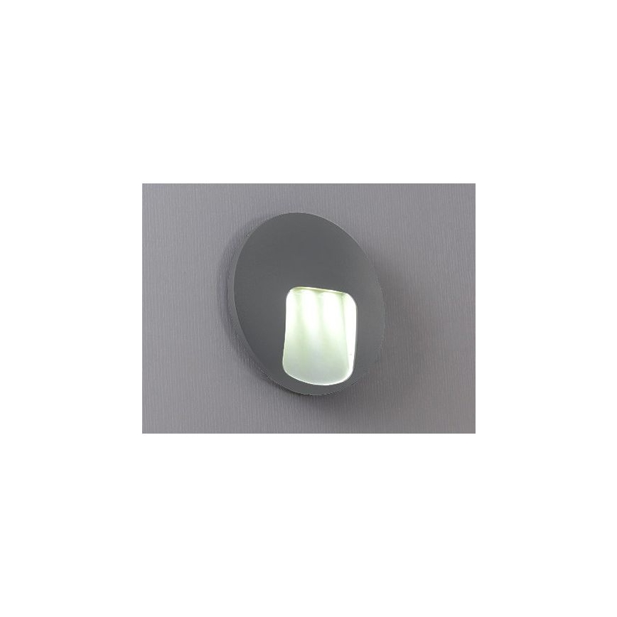 LED zunanja stenska svetilka DACU LED/3W/230V IP54 siva