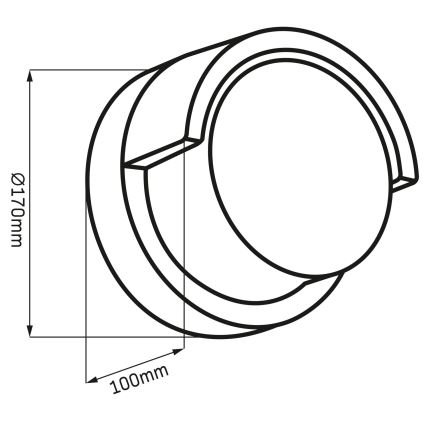 LED Zunanja stenska svetilka ESSEN LED/10W/230V IP44 črna