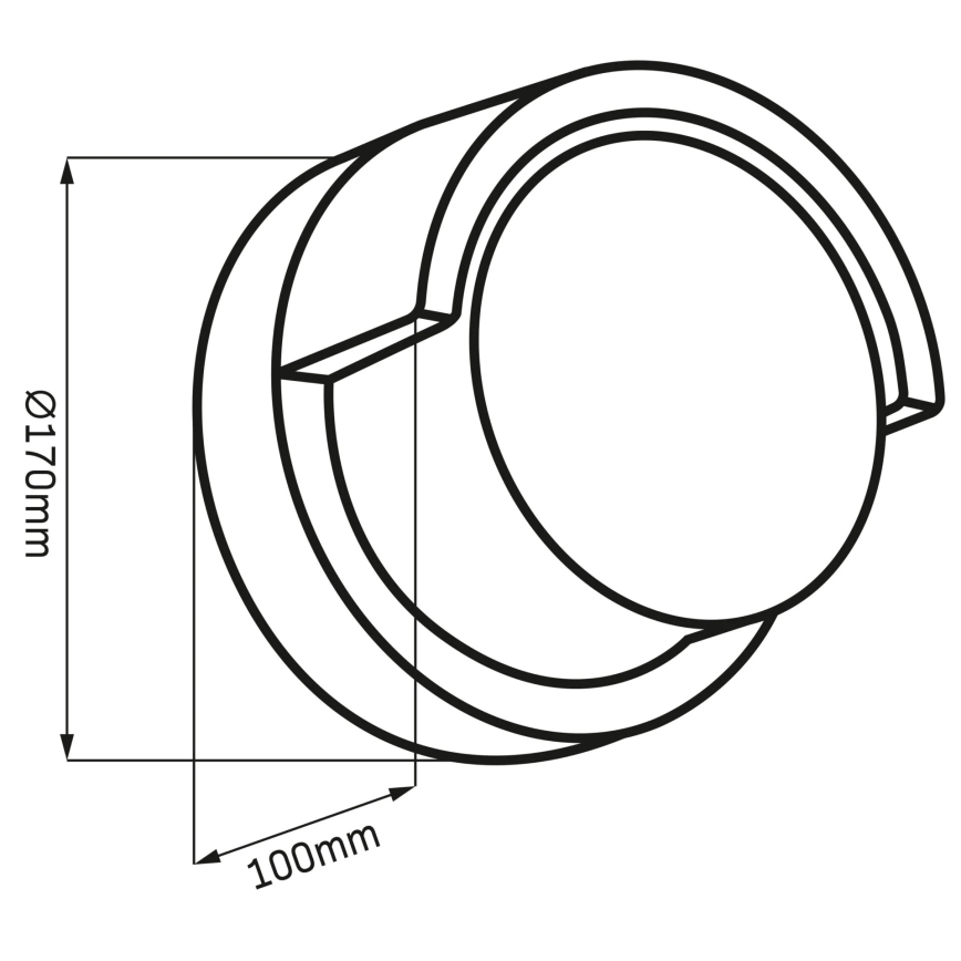 LED Zunanja stenska svetilka ESSEN LED/10W/230V IP44 črna