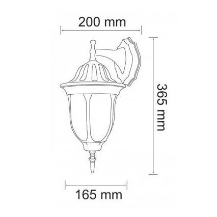 LED Zunanja stenska svetilka FLORENCJA 1xE27/10W/230V IP43