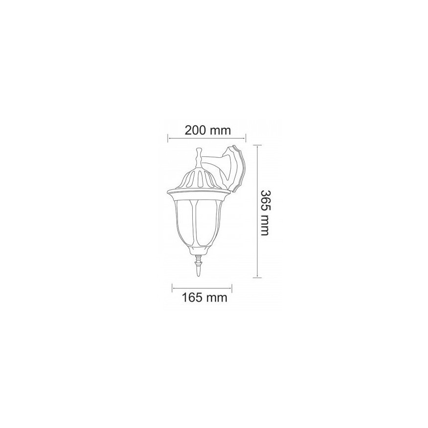 LED Zunanja stenska svetilka FLORENCJA 1xE27/10W/230V IP43