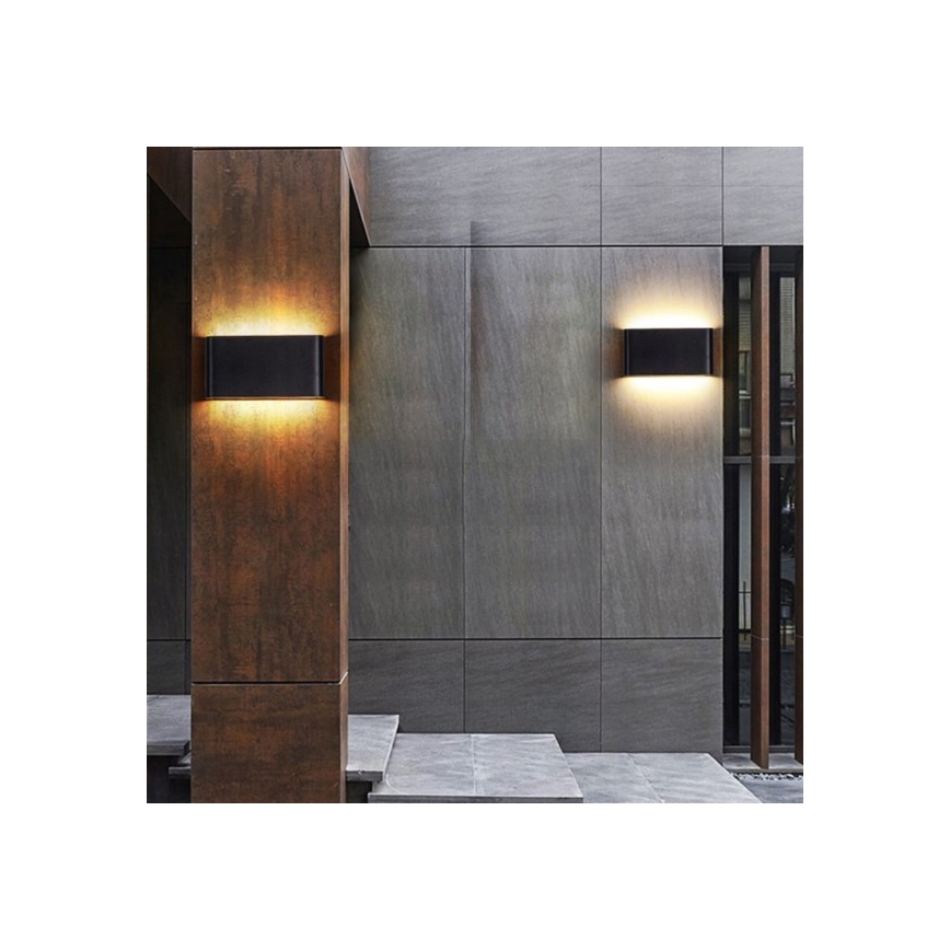 LED Zunanja stenska svetilka FLOW 2xLED/3W/230V IP54 4000K antracit