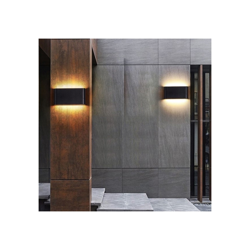 LED Zunanja stenska svetilka FLOW 2xLED/6W/230V IP54 3000K antracit