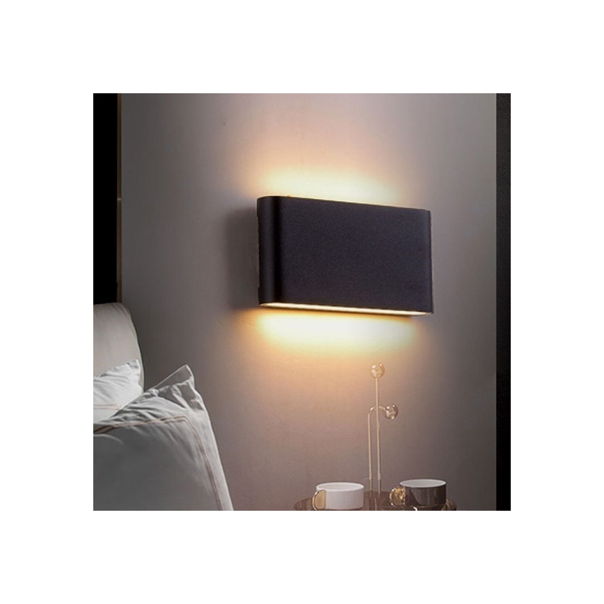 LED Zunanja stenska svetilka FLOW 2xLED/6W/230V IP54 3000K antracit