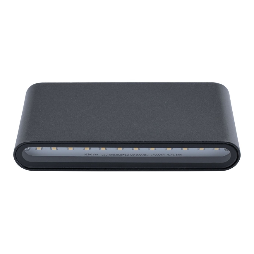 LED Zunanja stenska svetilka FLOW 2xLED/6W/230V IP54 črna