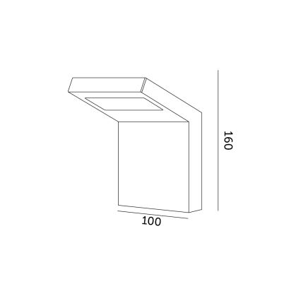 LED Zunanja stenska svetilka INDUO K LED/10W/230V 4000K IP54