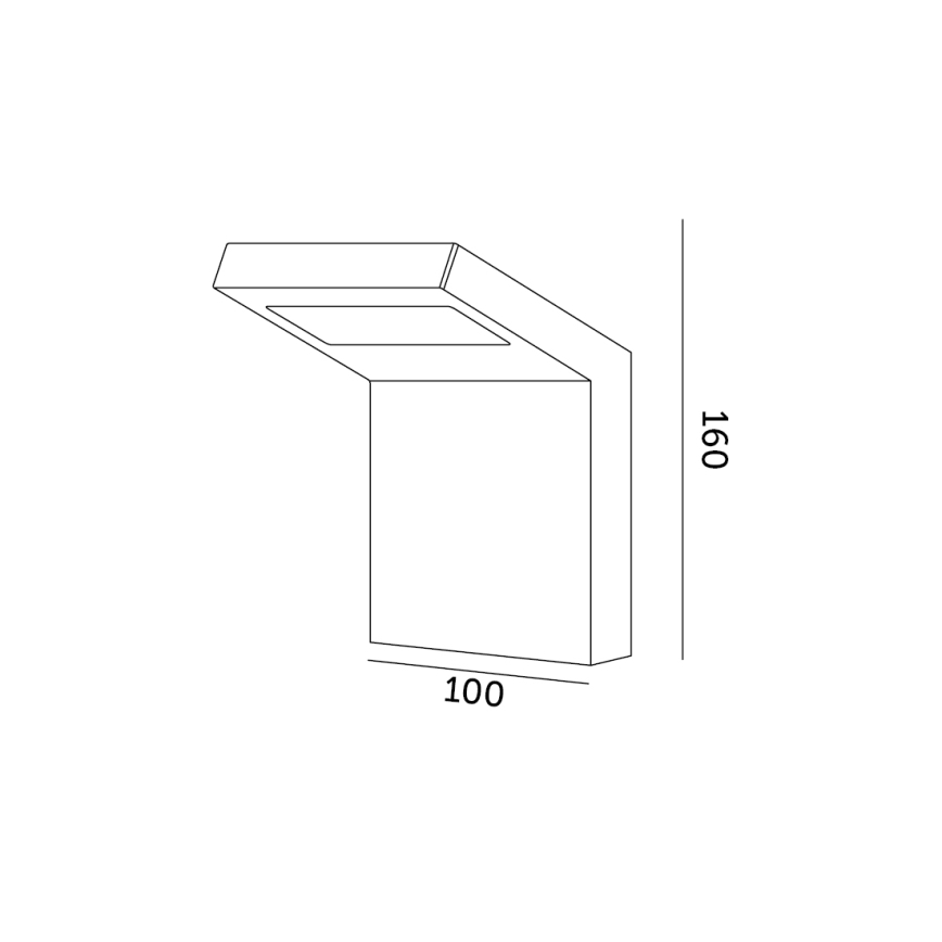 LED Zunanja stenska svetilka INDUO K LED/10W/230V 4000K IP54