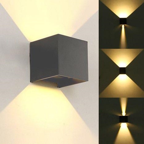 LED Zunanja stenska svetilka KREON 2xLED/3W/230V IP54 3000K antracit