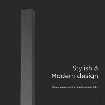 LED zunanja stenska svetilka LED/10W/230V 4000K IP65 51 cm antracit