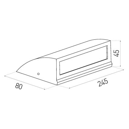 LED Zunanja stenska svetilka LED/10W/230V IP54