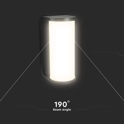 LED Zunanja stenska svetilka LED/12W/230V 3000/4200/6500K IP65 črna