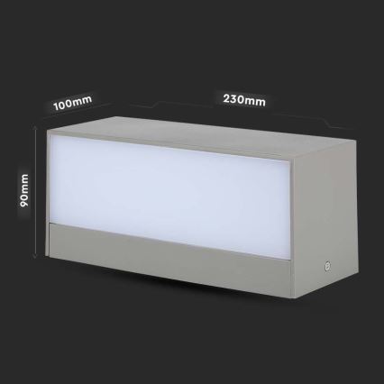 LED Zunanja stenska svetilka LED/12W/230V 3000K IP65