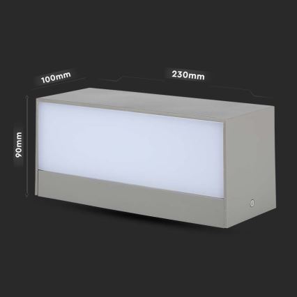 LED Zunanja stenska svetilka LED/12W/230V 4000K IP65