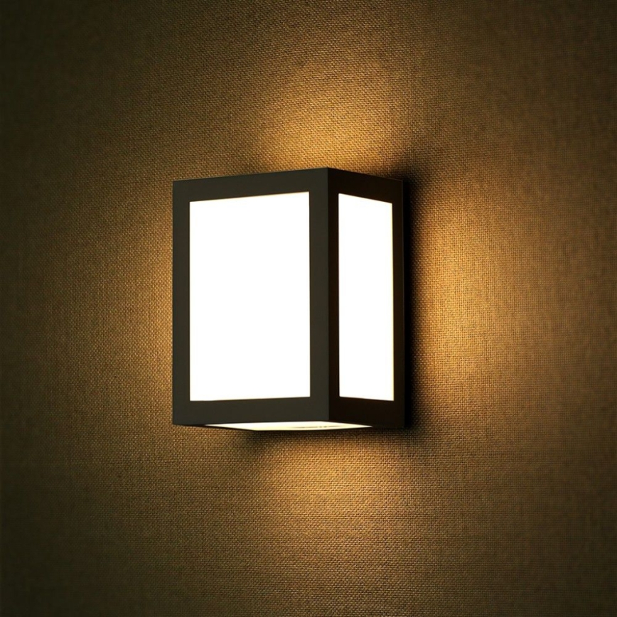 LED zunanja stenska svetilka LED/12W/230V 6400K IP65 črna