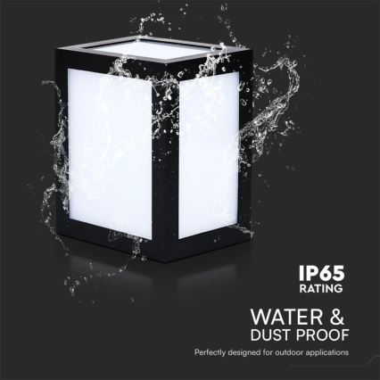 LED zunanja stenska svetilka LED/12W/230V 6400K IP65 črna
