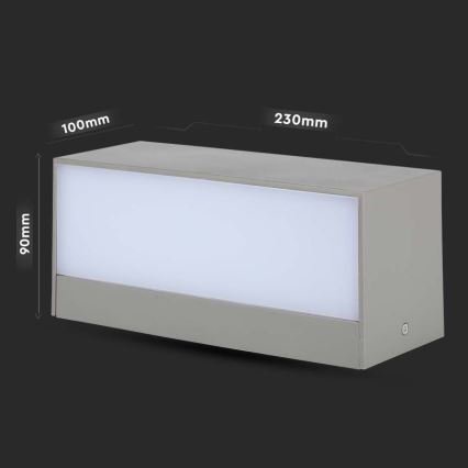 LED Zunanja stenska svetilka LED/12W/230V 6400K IP65