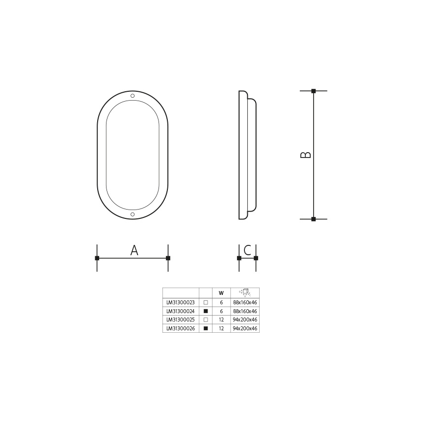 LED zunanja stenska svetilka LED/12W/230V IP54 črna