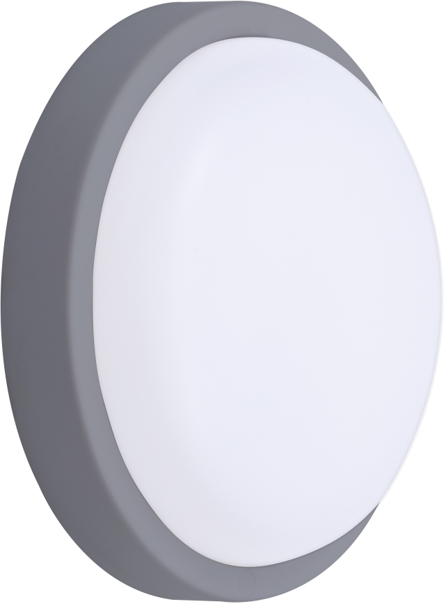 LED Zunanja stenska svetilka LED/13W/230V 4000K IP54 siva okrogla