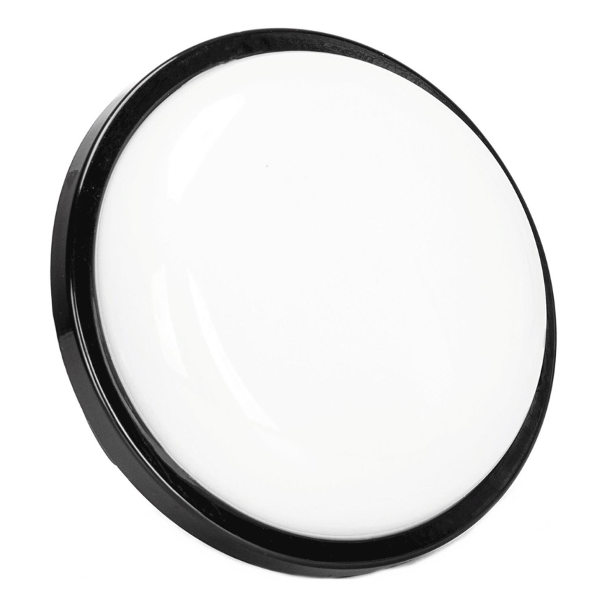LED Zunanja stenska svetilka LED/15W/230V 6500K pr. 15,5 cm črna IP65