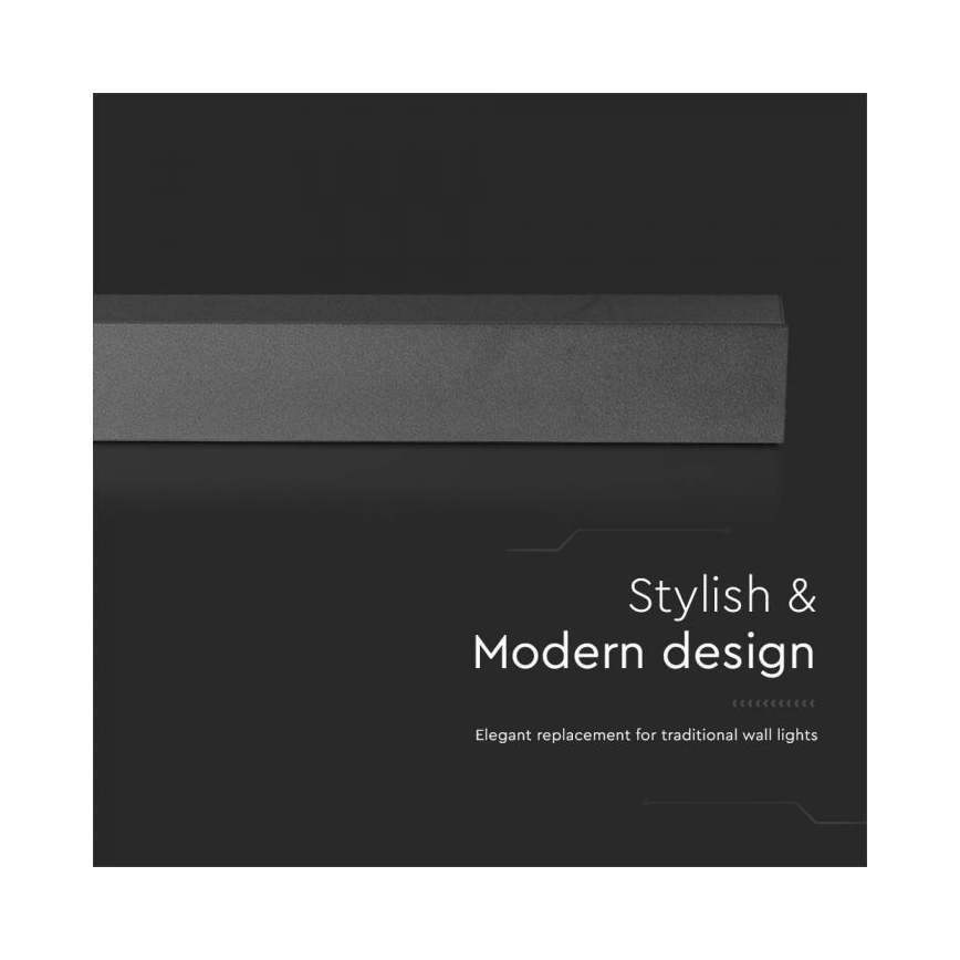 LED zunanja stenska svetilka LED/23W/230V 3000K IP65 141 cm antracit