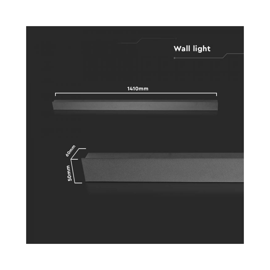 LED Zunanja stenska svetilka LED/23W/230V 3000K IP65 črna