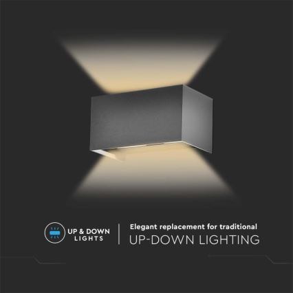 LED zunanja stenska svetilka LED/24W/230V 3000K IP65 antracit