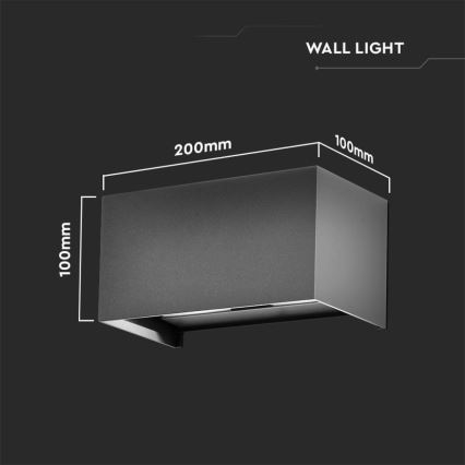 LED zunanja stenska svetilka LED/24W/230V 3000K IP65 antracit