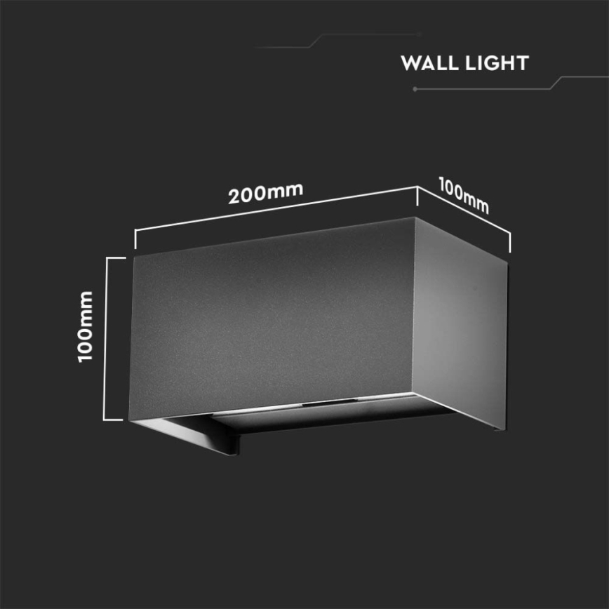 LED zunanja stenska svetilka LED/24W/230V 3000K IP65 antracit