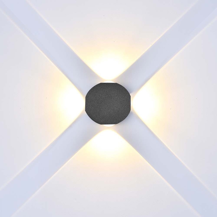 LED Zunanja stenska svetilka LED/4W/230V 3000K IP54 črna