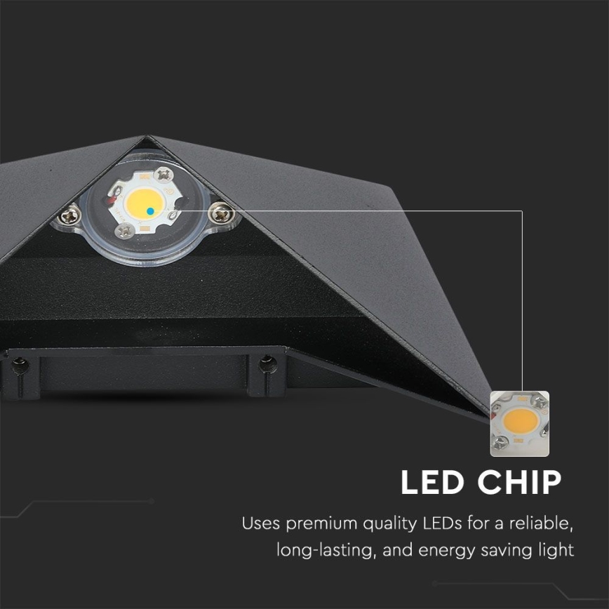 LED Zunanja stenska svetilka LED/5W/230V 3000K IP65 črna