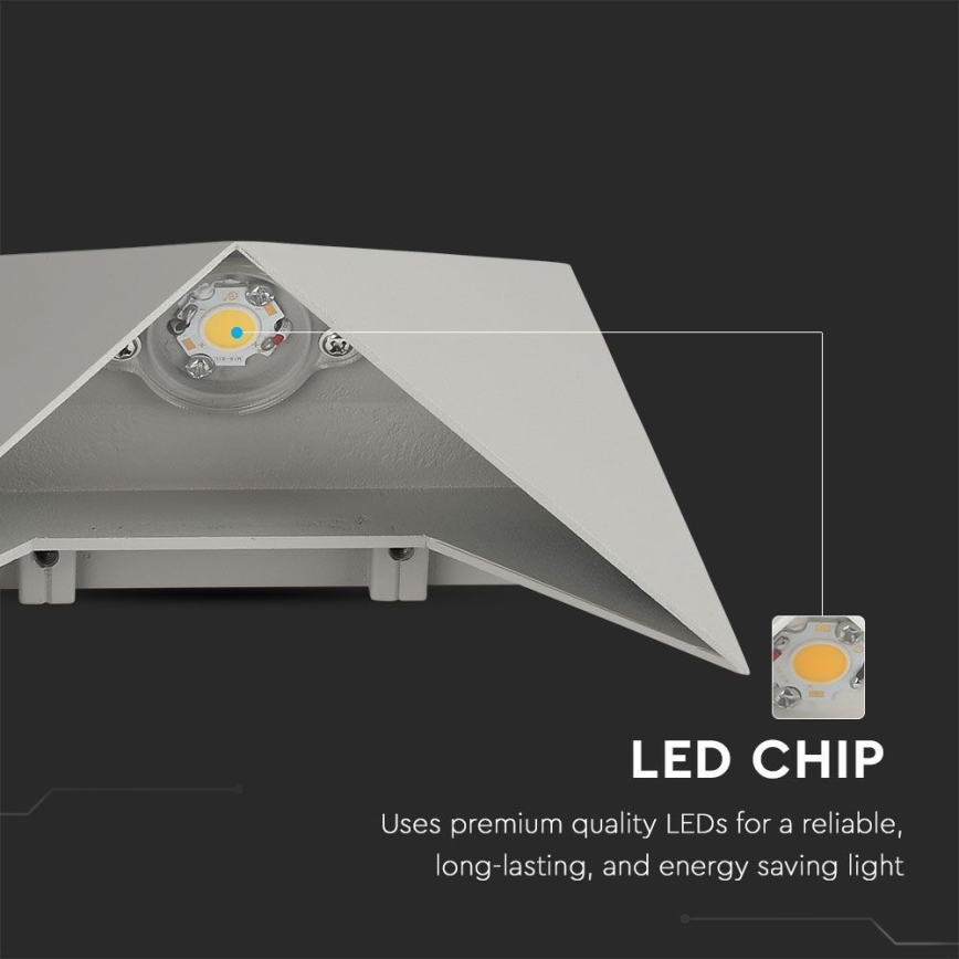 LED Zunanja stenska svetilka LED/5W/230V 3000K IP65 siva