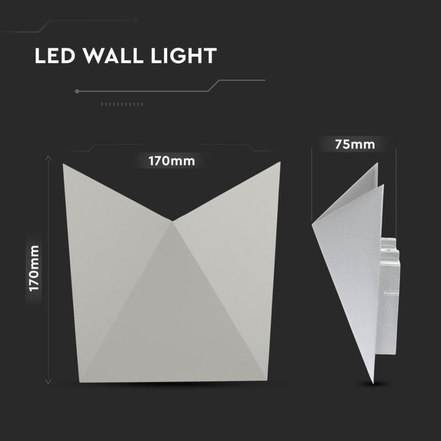 LED Zunanja stenska svetilka LED/5W/230V 3000K IP65 siva