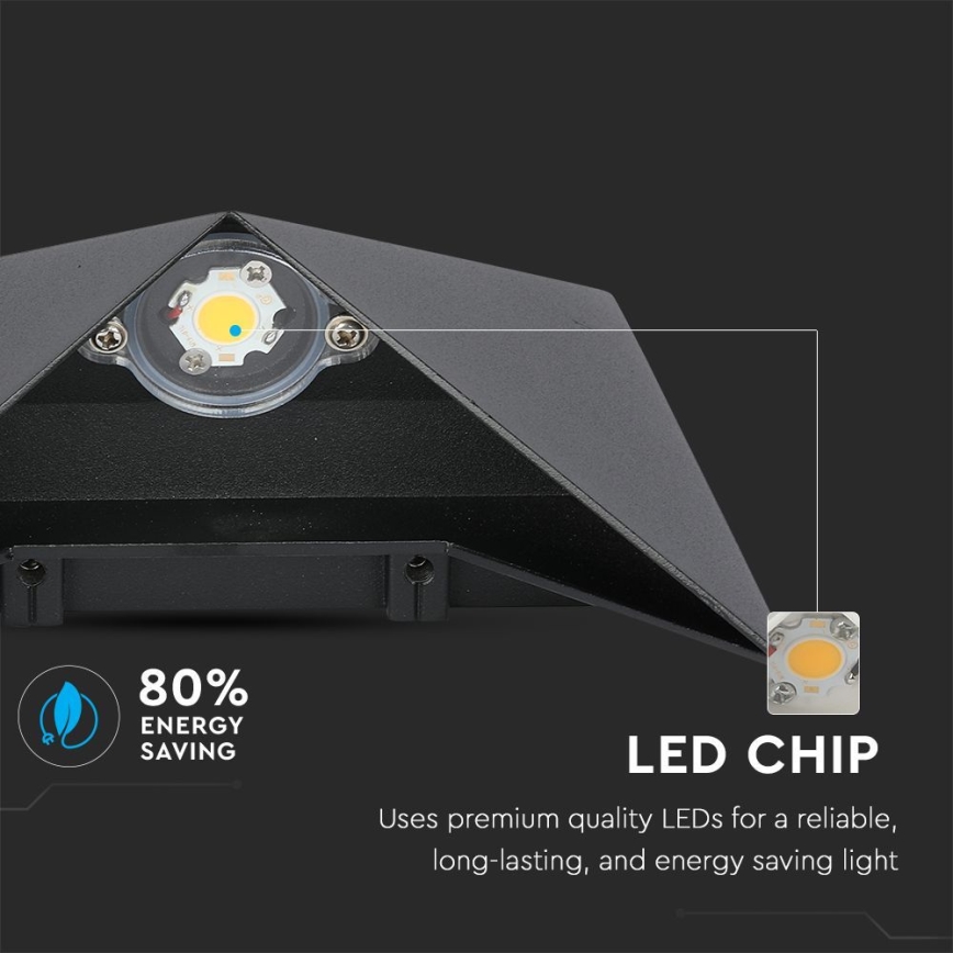 LED Zunanja stenska svetilka LED/5W/230V 4000K IP65 črna