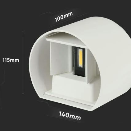 LED Zunanja stenska svetilka LED/6W/230V 4000K IP65 bela