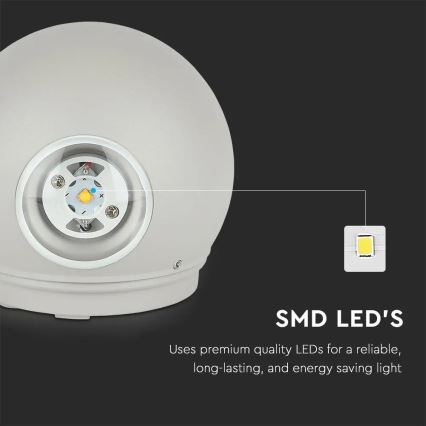 LED Zunanja stenska svetilka LED/6W/230V 4000K IP65 siva