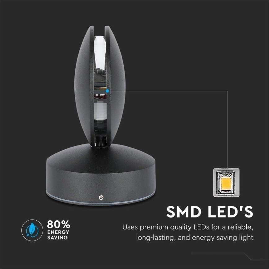 LED Zunanja stenska fleksibilna svetilka LED/7W/230V 4000K IP65 črna