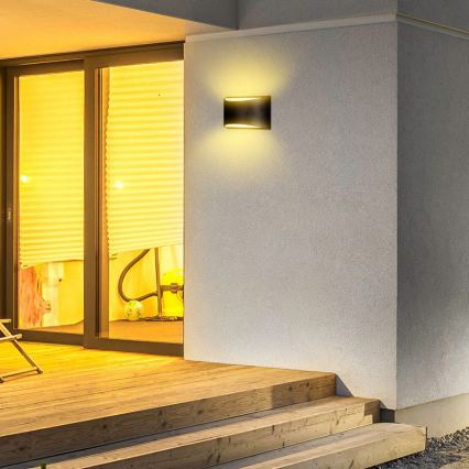 LED zunanja stenska svetilka LED/9W/230V 4000K IP54 črna