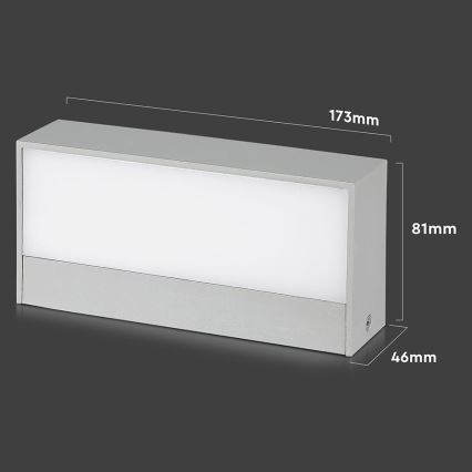 LED Zunanja stenska svetilka LED/9W/230V 4000K IP65