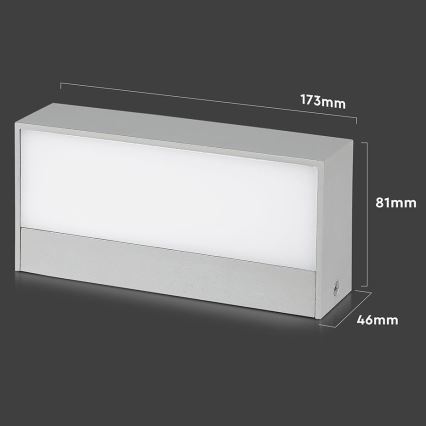 LED Zunanja stenska svetilka LED/9W/230V 6500K IP65