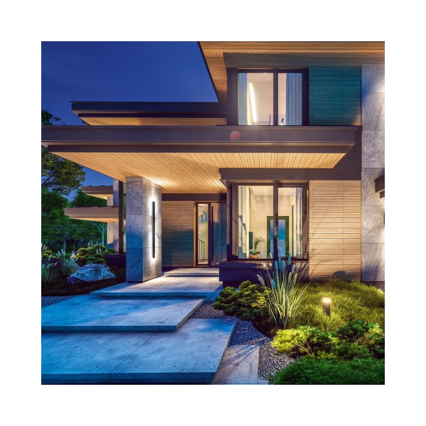 LED zunanja stenska svetilka MIRANA LED/25W/230V 4000K IP44 120 cm črna