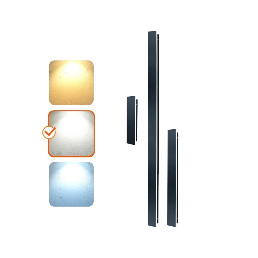 LED zunanja stenska svetilka MIRANA LED/8W/230V 4000K IP44 30 cm črna