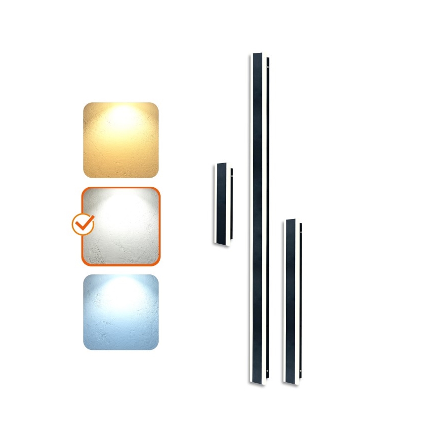 LED zunanja stenska svetilka MIRANA S LED/8W/230V 4000K IP44 30 cm črna